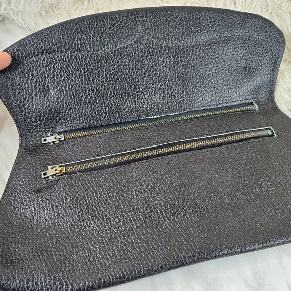 Vintage Black Genuine Cow Leather Pouch - Picture 3 of 7